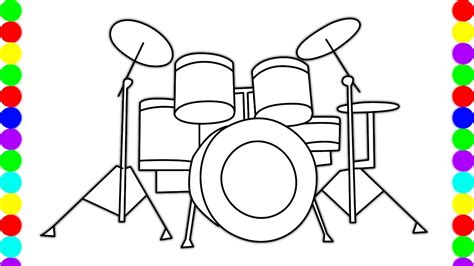 how do you draw a drum|outline drawing of a drum.